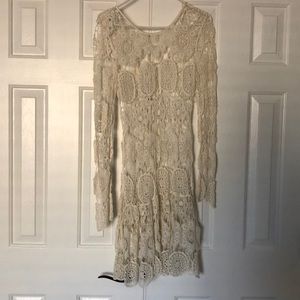 Free People crocheted long tunic-size small